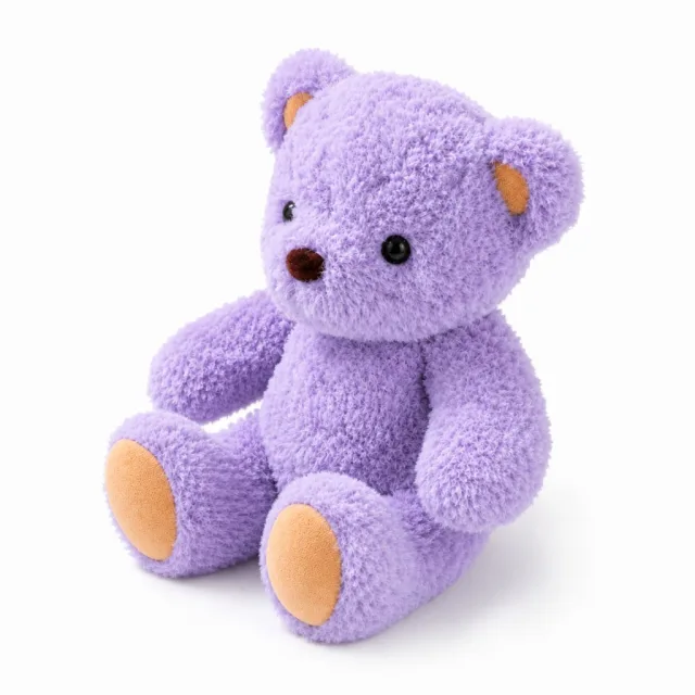 Purple Teddy Bear Plush Toy, manufactured by Chloe Toys