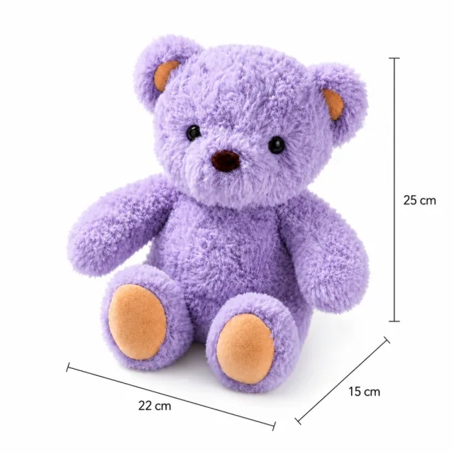 Purple Teddy Bear Plush Toy, manufactured by Chloe Toys